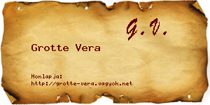 Grotte Vera névjegykártya